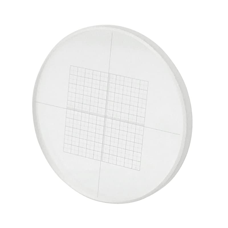 Microscope Microscope Eyepiece Ocular Micrometer Diameter 20 mm/ 24 mm DIV=0.1 Net Type Slides with Grid Cross Scale Reticle(20 mm)