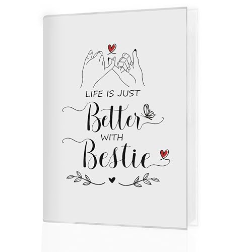 KJULYW Bestie Photo Album 4x6, Friendship BFF Gifts for Women, Gifts for Best Friends, Life Is Just...