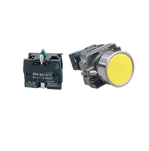 Interruptor pulsador XB2 BA51 boton verde de resorte momentaneo metalico