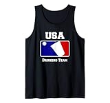 USA Drinking Team Funny Party Beer Pong Game Tank Top