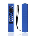 JKZTJOF Blue Silicone Protective Case with Strap for NVIDIA Shield TV Pro/4K HDR Remote, Shockproof Anti-Dirty Cover for NVIDIA Shield Remote