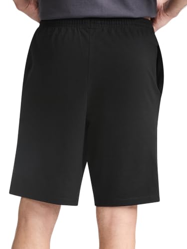 Image of Champion Men's Lounge Shorts, Standard Fit, 9 Inch Inseam, Lightweight 100% Cotton, Available in Regular and Big & Tall