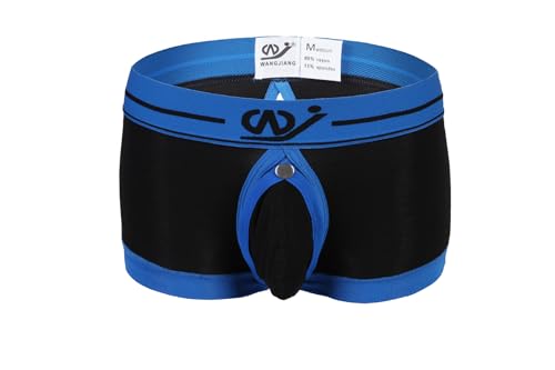 Evankin Men's Sexy Underwear with Hollowed out Boxer Brief Low Rise Funny Back Exposed Buttocks Boxer Shorts2