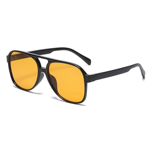 LRANOLWXV Gafas de sol de piloto de gran tamaño para mujeres y hombres, protección UV400, doble puente, formas de sapo, marco degradado, lentes de sol, minimalistas, para exteriores, calle, viajes