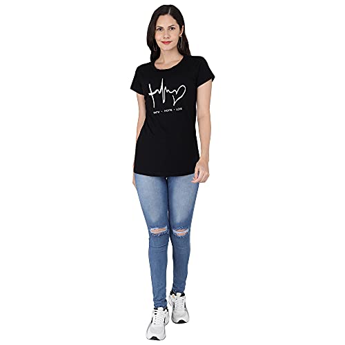 Image of FUNDAY FASHION Women & Girls Cotton Regular Fit Half Sleeves T-Shirt