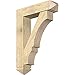 Ekena Millwork BKT0806X32X44BOA03RDF Balboa Arts and Crafts Rough Sawn Bracket w/Offset Brace, Douglas Fir