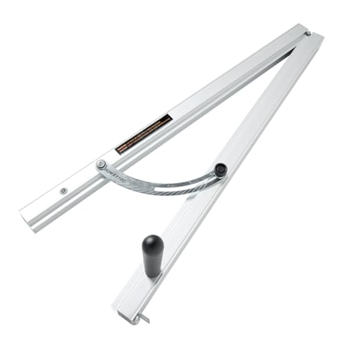 POWERTEC Table Saw Tapering Jig for Angle Cutting | 24-Inch Lightweight Aluminum Rails and Laser Engraved Scale, 15 Degrees of Taper, 1 PK (71035V) by POWERTEC - Used condition - US$26.65