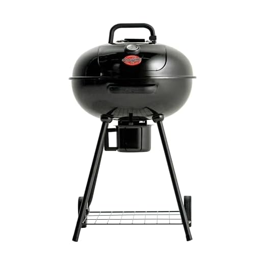 Char-Griller CG30040725 22-inch Kettle Charcoal Grill and Smoker - Steel, Black - 363 sq. in. Cooking Area