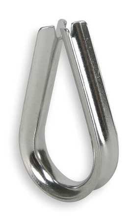 Wire Rope Thimble, 1/4 in, SS, PK25