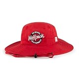 The Game NCAA Licensed NC State Wolfpack Boonie Hat, North Carolina State University Game Day Bucket Hat Red