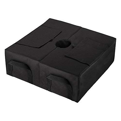 YELAIYEHAO Qualité Industrielle Heavy Duty Double Couture Poids, Sac, Jambes, Poids pour Pop Up Auvent Tente Pieds lestés Sac Sac de Sable 2 Pcs-Pack , Noir. 2 PCS (Umbrella Base, Black) Cover