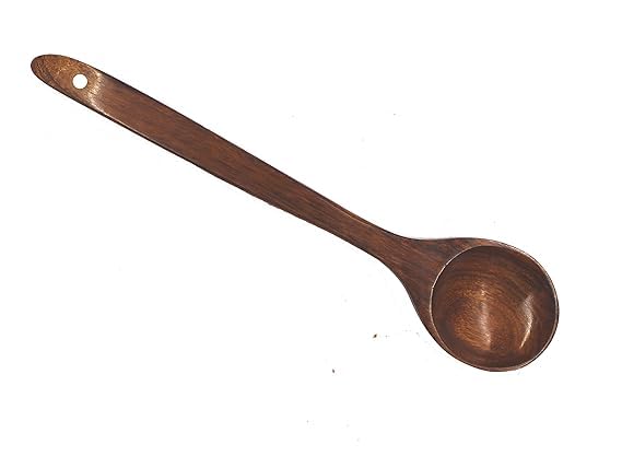 Image of Wooden Kitchen Utensil Set, Brown Walnut Wood, 4-Piece Cooking Spoons and Spatula Collection, Traditional Style
