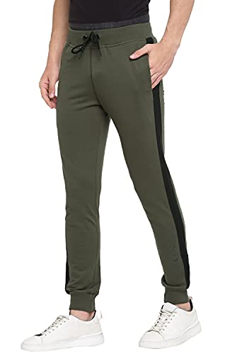 Image of Alan Jones Clothing Solid Men's Side Tape Joggers Track Pants