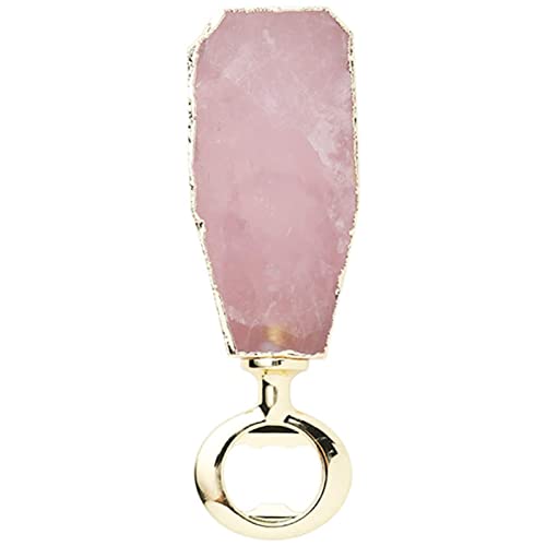RIAQKGD Gemstone Bottle Opener,1Pcs Rose Quartz Agate Beer Bottle Opener