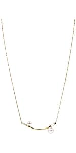 Dây chuyền mặt ngọc trai nuôi Akoya Nhật Bản 4,5-6,0mm dành cho nữ bằng vàng vàng 18K |