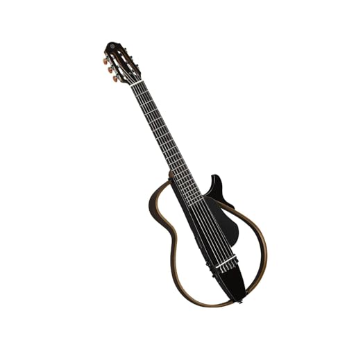 Image of Yamaha SLG200N TBL Nylon String Silent Guitar with Hard Gig Bag, Translucent Black