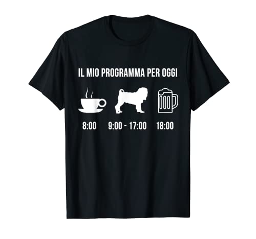 Animale domestico: Cane Shar-Pei - Grafica Originale. Testo: Programma Per Oggi