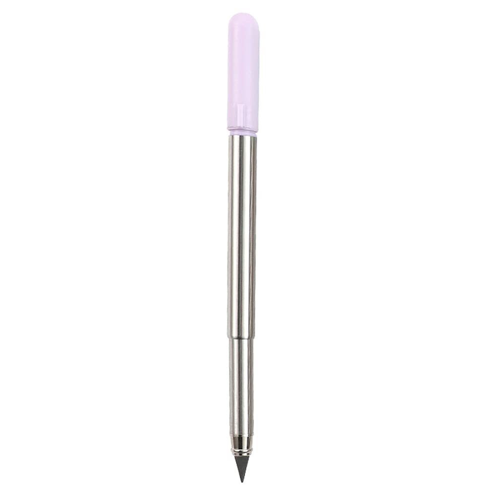Rotating Inkless Pen,Asukohu Scalable Metal Inkless Pen Replacable Inkless Pencil Detachable Screw Pen Nib Anti-break Erasable 0.5mm HB Sketching Pen