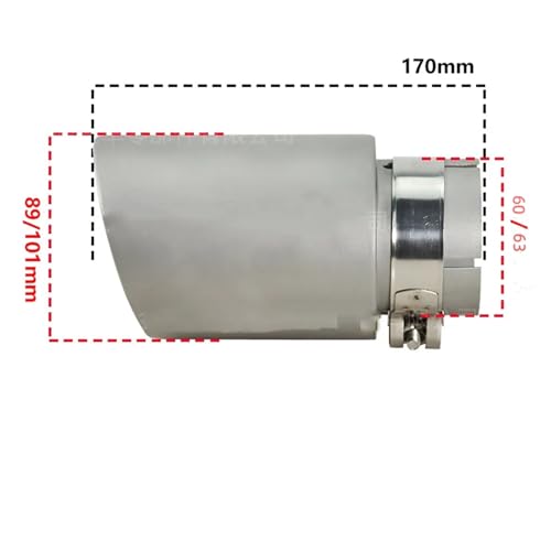 Embout d'échappement inox mat sablé pour Golf 6 et 7 GTI R - 5