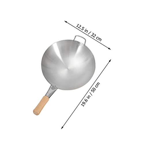 Stainless Steel Single Handle Wok for Kitchen Cooking