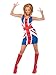 Produktbild Smiffys Ginger Power, 90er Idol Kostüm, mit Union Jack Kleid