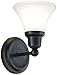 NORWELL 8951-OB-FL Elizabeth 1 Light Sconce, Oil Rubbed Bronze Finish