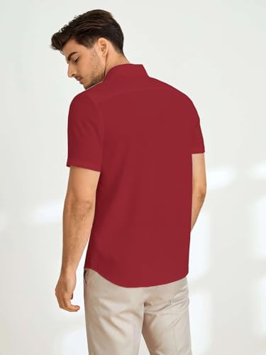 Image of TAGDO Men's Casual Shirt|| Solid Shirt|| Half Sleeve (5160)