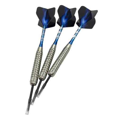 RALIYATX Steel-Dartpfeile Set Blau Flamme