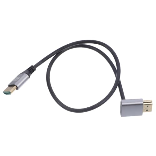 CAXUSD 0.5m Video Cable Angled Connector for Monitors Tvs High-Speed Video Wire for Accessories Flexible Design for Tight Spaces