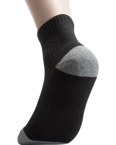 Image of Pro Mountain Wide Toe Box For Health Cotton Compression Ankle Socks Athletic Hiking Mesh Quarter Length No Logo