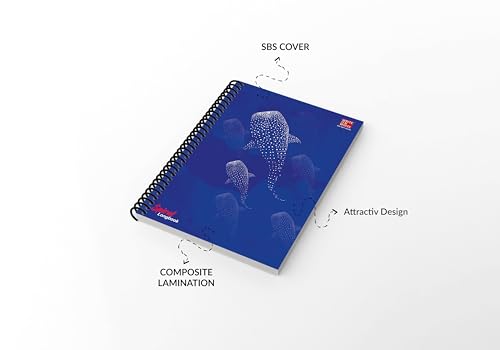 Image of WOW A4 SPIRAL LONG NOTEBOOK| 200 PAGES |RULED | SOFT COVER| Size: 29.7x21cm(Pack of 3)