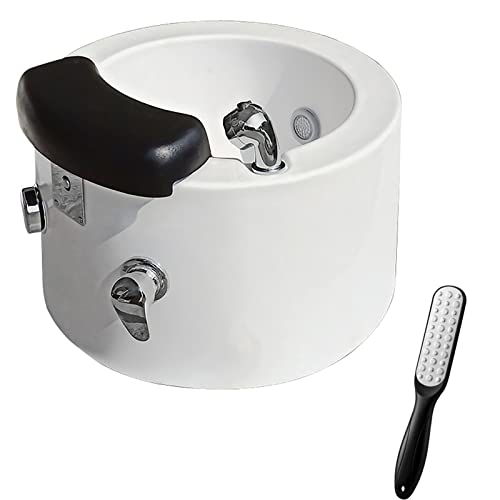 Foot Baths & Spas Feet Soaking Tub Foot Massager Round Footbath Salon Massage Equipment Pedicure Foot Spa Massage Foot Stress Relief for Fatigue and Tired Feet (Size : Bath+Pedicure)