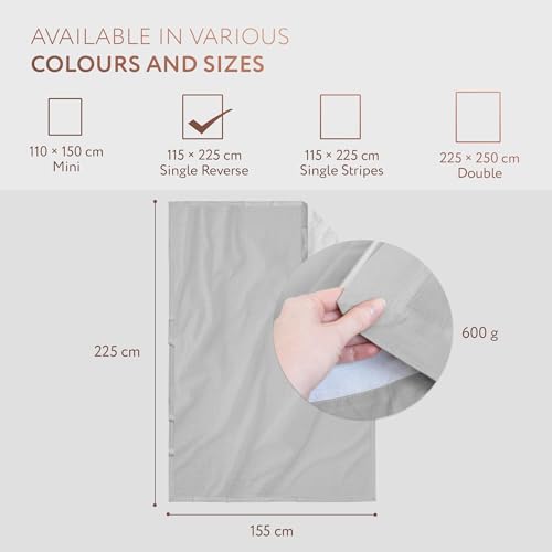 Manta de verano de algodón de 3 capas RELAXOUND Breezyblanket acabado Gris 7