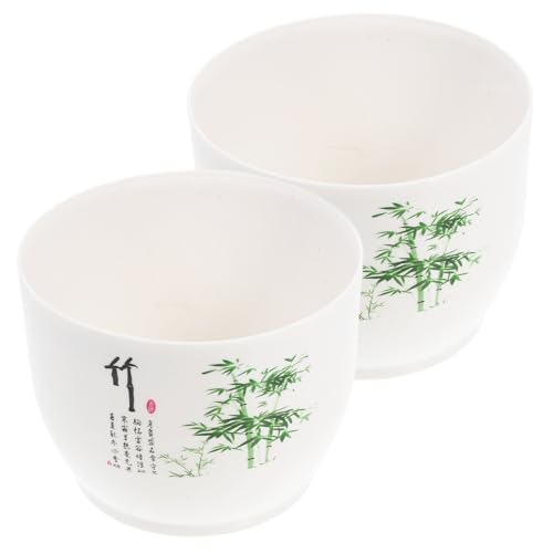 Toddmomy Pots de Fleurs Hydroponiques en Plastique Lot de 2 Ronds 4 Pouces sans Soucoupe pour Orchidées Pruniers et Chrysanthèmes Intérieur Extérieur