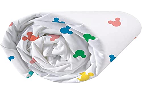 CTI Mickey Good Days Drap Housse, 100Pourcent_Coton, Blanc, 90x190 cm
