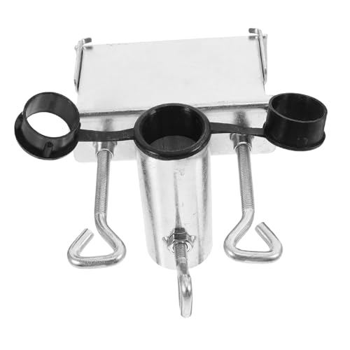 Hemobllo soporte para sombrilla piezas de soporte de paraguas pie de sombrilla carro Playa soporte de sombrilla Sujeta sombrilla paragüero de barandilla pie de paragüero planchar Silver