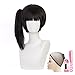 Cosplay Wigs Demon Slayer Tsuyuri Kanao Anime wig for Women Black medium long hair for Halloween,carnival,Costume Party with Free Wig Cap