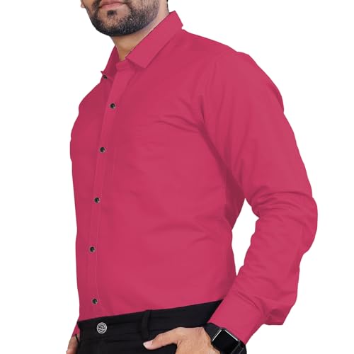 Image of Univibe Men's Slim Fit Full Sleeve Spread Collar Cotton Blend Shirt for Men and Boys