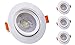 Lot de 4 spots LED de 5 W Blanc chaud 92 mm 3000 K 400 lm Angle d'éclairage 100° 230 V Coupe du plafond Ø75 Spot encastrable encastrable A+ energy Lumière du jour 6000 K.