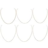 WOFASHPURET 6 Cadenas Doradas de Metal para Hacer Collares, Collar de Mujer, Cadena Individual para Joyas y Manualidades, Accesorios para Creación de Bisutería, Estilo Estilo Aleatorio