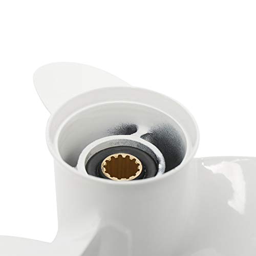 image for NovelBee 11 3/8 x12 Aluminum Alloy Propeller for Yamaha 25-60HP Outboa
