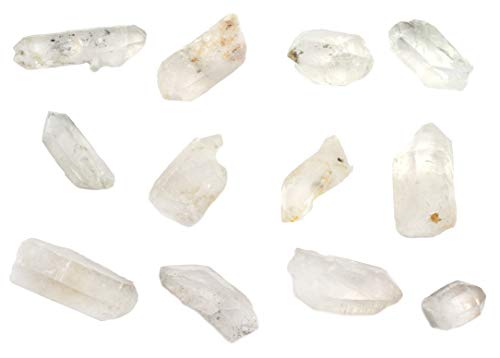 EISCO 12PK Raw Quartz, Mineral Specimen - Approx. 1"- Geologist Selected &amp; Hand Processed - Great for Science Classrooms
