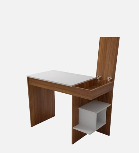 Image of COUCH CULTURE Domino Study Table | Multi-Purpose Study Table | Computer Table for Students | Desk for Work from Home | 1 Year Warranty - Leon Teak