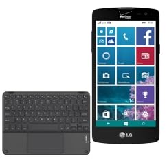 BoxWave Keyboard Compatible with LG Lancet - SlimKeys Bluetooth Keyboard with Trackpad, Portable Slim TouchPad - Jet Black