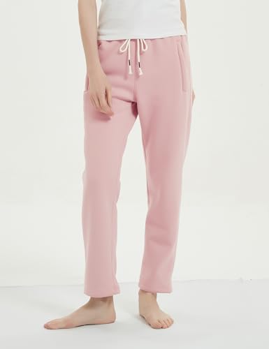 Image of Gihuo Women's Sherpa Lined Sweatpants Winter Warm Fleece Lined Sweatpants with Pockets Fleece Jogger Pants