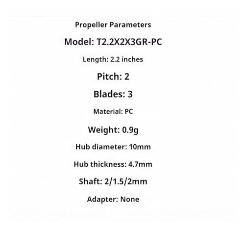 Hélices de drone 3 pales T2.2x2x3 légères mini drone course hélice 2 CW 2 CCW - 5