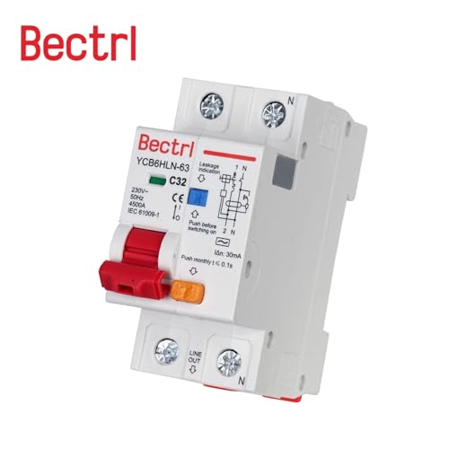 Disyuntor de corriente residual 230 V 1P+N YCB6HLN 16A magnetotérmico 5