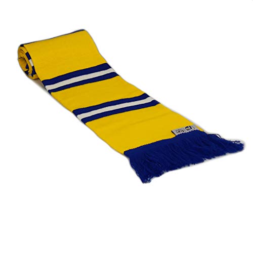 fanoriginals 3 Bar Football Bar Scarf in Leeds Colours Yellow
