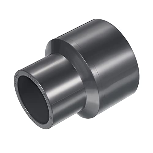 PATIKIL UPVC Reducer Pipe Fitting 2" x 1-1/4" Socket Schedule 80, Straight Coupling Adapter Connector, Gray - Image 3