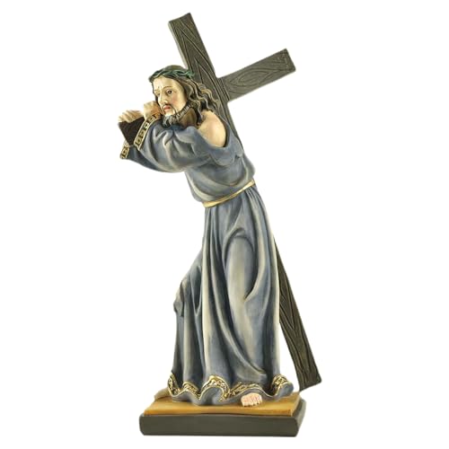 Estatua de Jesús católica, escultura de modelo artístico de resina, figura religiosa, para decoración de festivales, escritorio, sala de estar, iglesia, oficina, mesa